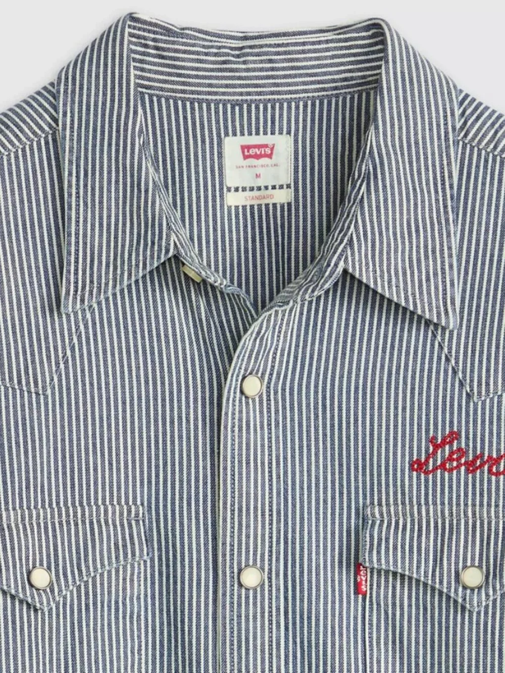 Levi's Classic Western Denim Shirt - M - Roadtrip Stripes - Medium Wash - NWOT
